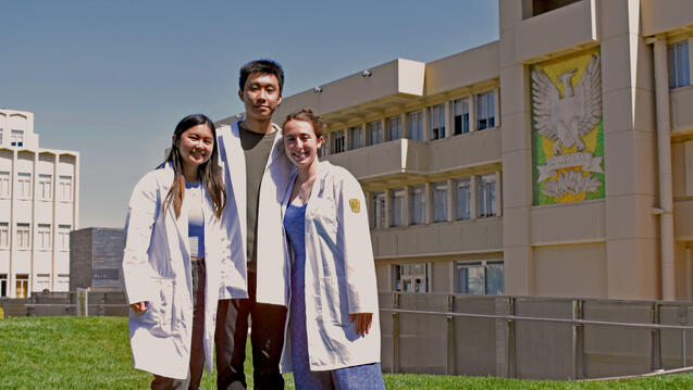 Three nursing students