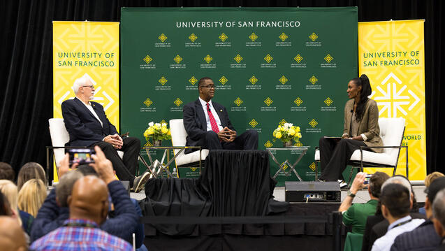 Read the story: Phil Jackson, Lisa Leslie, and Bill Cartwright ’79 Share Lessons on Greatness at Silk Speaker Series