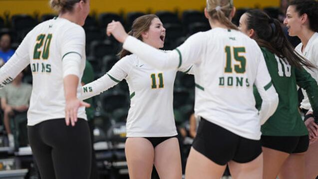 Read event details:  USF Women&#039;s Volleyball at Saint Mary&#039;s