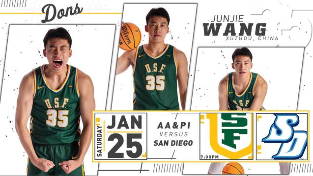 Read event details:  USF Men&#039;s Basketball vs San Diego - AA&PI NIGHT SPONSORED BY TWENTY FIVE VENTURES