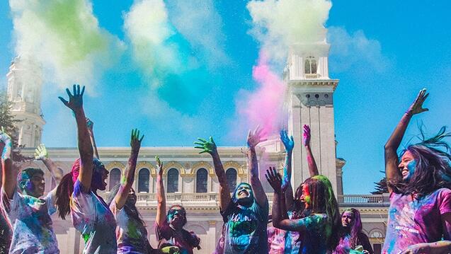 Read the story: Students Doused in Festival of Spring Colors