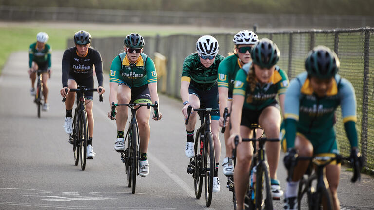 USF students cycling