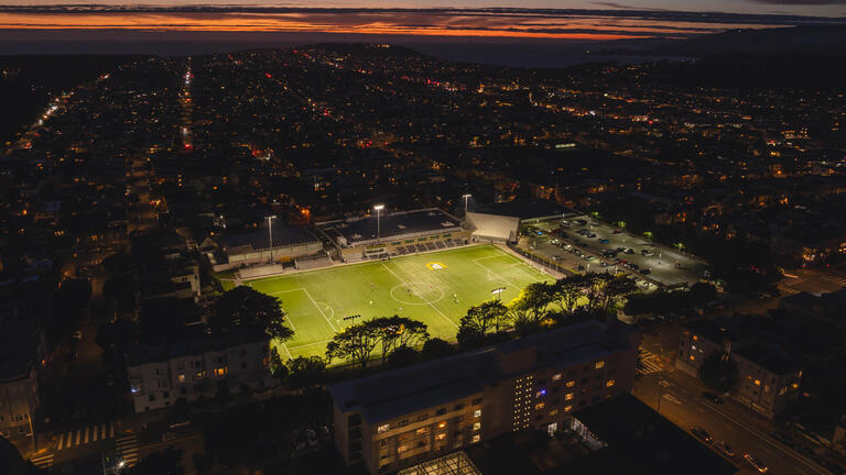 Aerial view of the USF soccer field