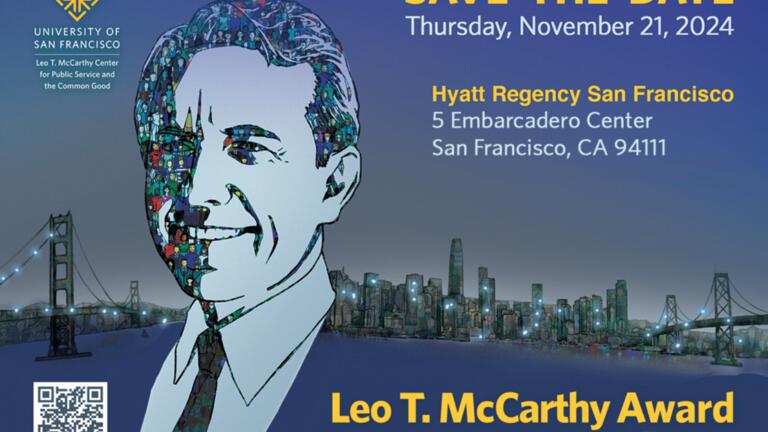 Save the date with image of Leo T McCarthy