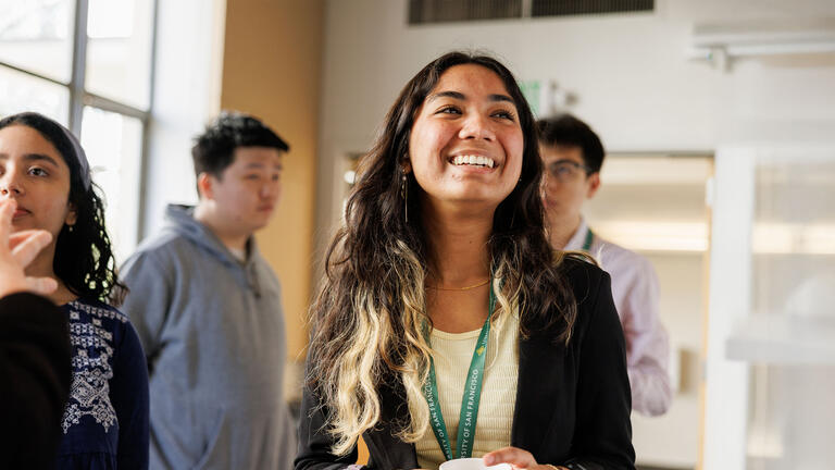 USF student smiling