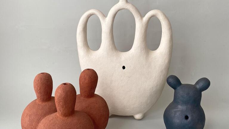 Three sculptures by Maria Porges