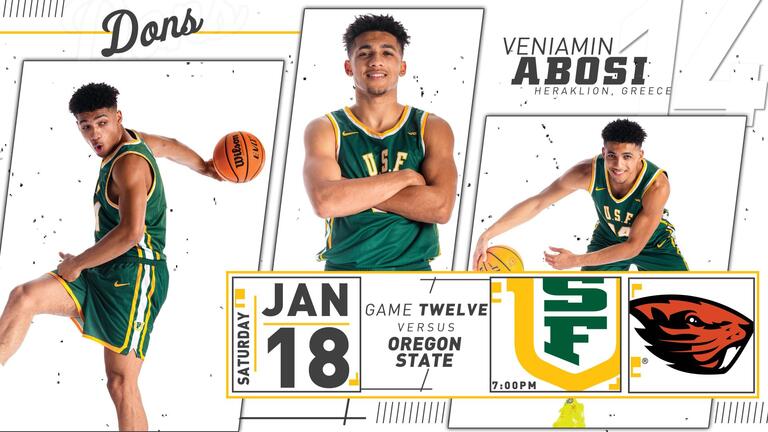 USF Don&#039;s Mens Basketball vs Oregon State on January 18th at 7pm.