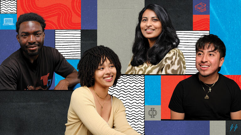 Banner image of four students