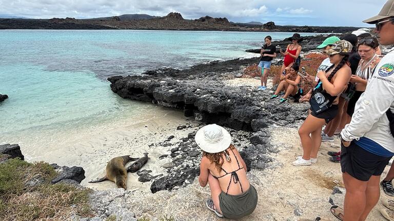 USF students in Galapagos