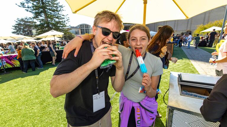 Ice cream and popsicles to cool off