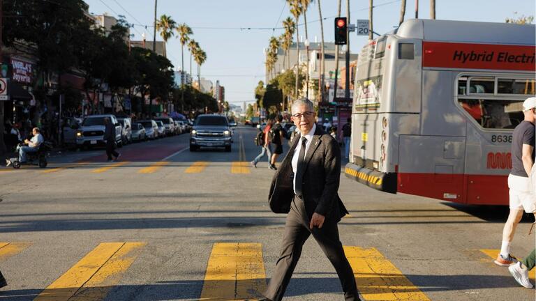President Aceves walking