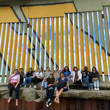 grad students sit together in mexico