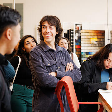 Student on a career trek with career services