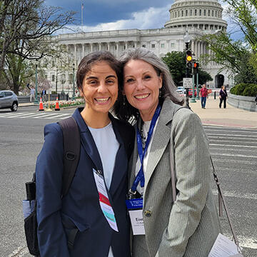 Izzy Shahmirza and Eileen Fry-Bowers in Washington