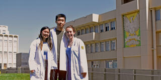 Three nursing students