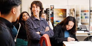 Jonathan Speth and USF students at Gensler