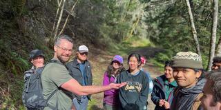 Simon Scarpetta and environmental management students