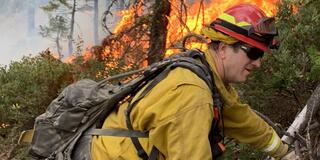 Michael Carlson fights the Slater Fire